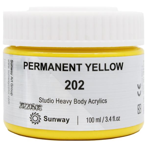 Tuýp Màu Vẽ Acrylic 100 ml - Sunway No.202 - Permanent Yellow