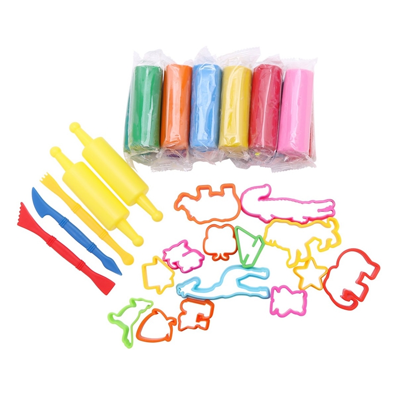 Đất Nặn Kiddy Clay 12 Màu 1000g + Bộ Dụng Cụ BTS18002