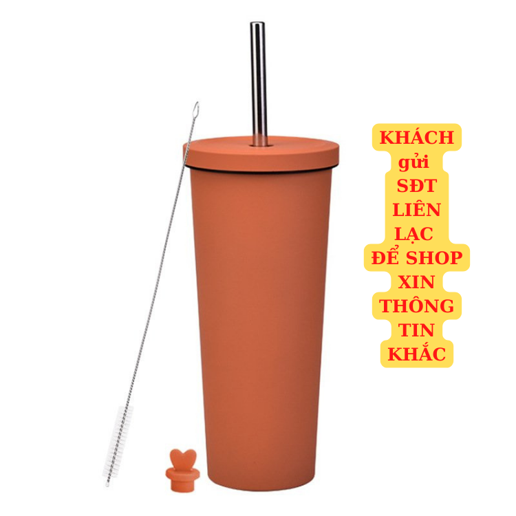 Ly giữ nhiệt 830ml bigsize Pastel KHẮC TÊN, cốc giữ nhiệt cao cấp inox 304, bình nước tặng sticker, ống hút