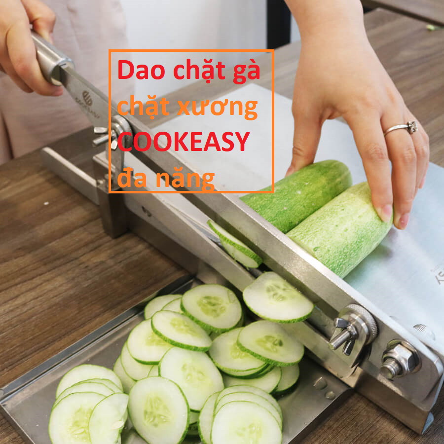 Máy chặt gà, cắt thịt đông lạnh, cắt xương đa năng cầm tay hàng chính hãng Cookeasy. Bản máy chặt gà cao cấp CE900, trọng lượng 3.2 Kg, Size 25x35x8 Cm