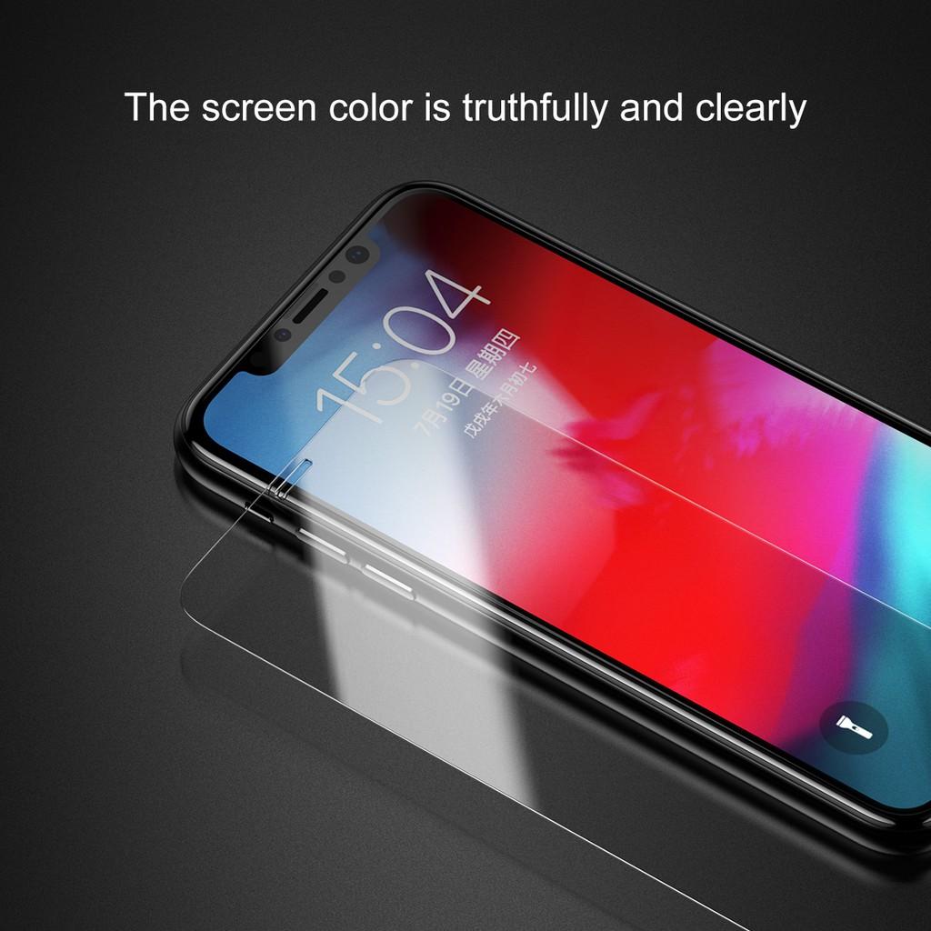 Kính cường lực 2 mặt trong suốt 0.3mm dành cho iPhone Xs Max 6.5 hàng chính hãng Baseus