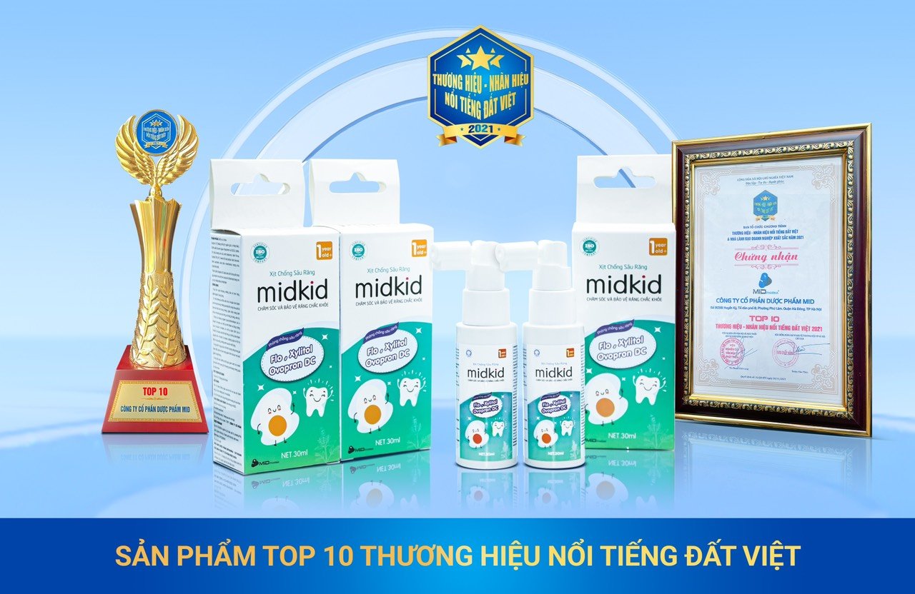 Xịt chống sâu răng Midkid, chăm sóc và bảo vệ răng cho bé từ 1 tuổi (30ml)