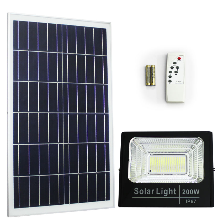 ĐÈN NĂNG LƯỢNG MẶT TRỜI LED PHA SOLAR LIGHT 200W, Tiêu chuẩn kháng nước IP67.