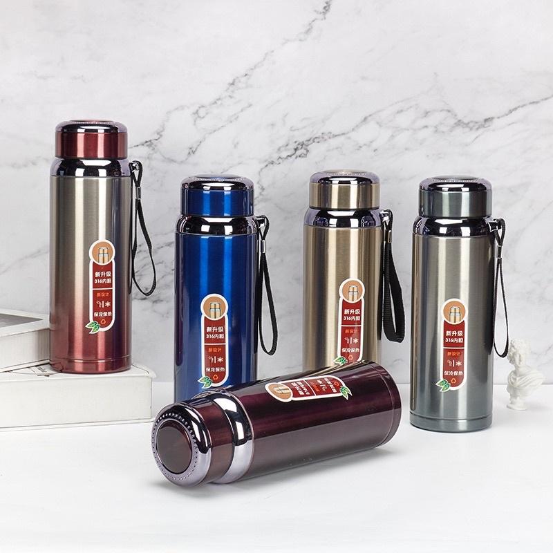 BÌNH GIỮ NHIỆT 1000ML INOX 316 KHÔNG GỈ CAO CẤP CÓ TẤM LỌC TRÀ GIỮ NÓNG LẠNH LÊN ĐẾN 24H CÓ DÂY TREO TIỆN LỢI