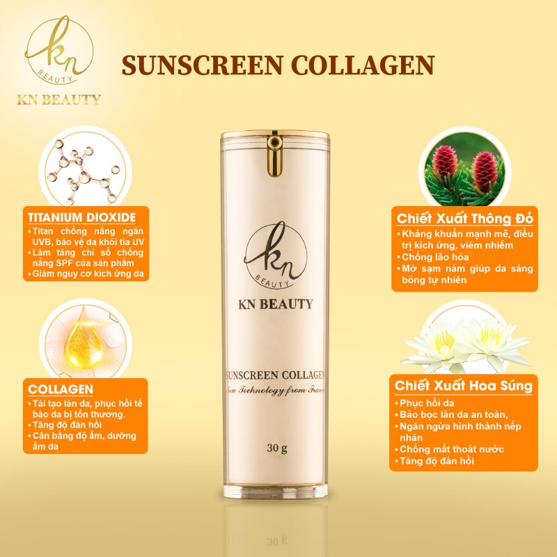 Kem chống nắng Sunscreen Collagen KN Beauty 30g