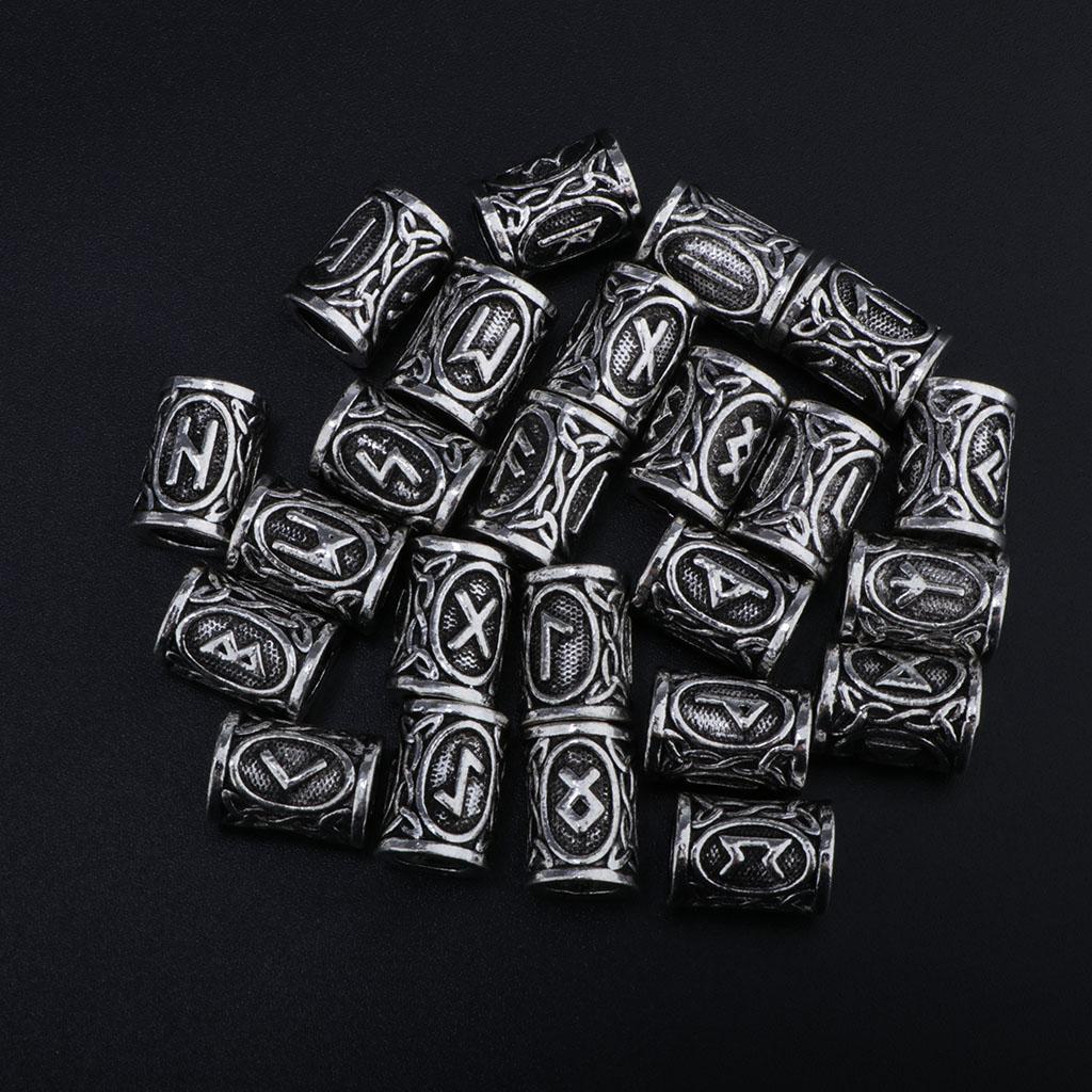 Rune Beard 24 Set Charm - Beards, , Jewellery