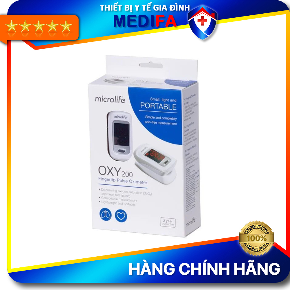 Máy Spo2 Oxy200 Chính Hãng Microlife Thụy Sĩ Dùng Để Đo Nhịp Tim Và Nồng Độ Oxy Trong Máu