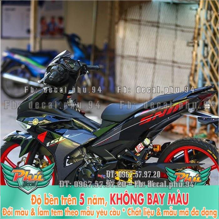 Tem rời EX 150 Sniper đen đỏ