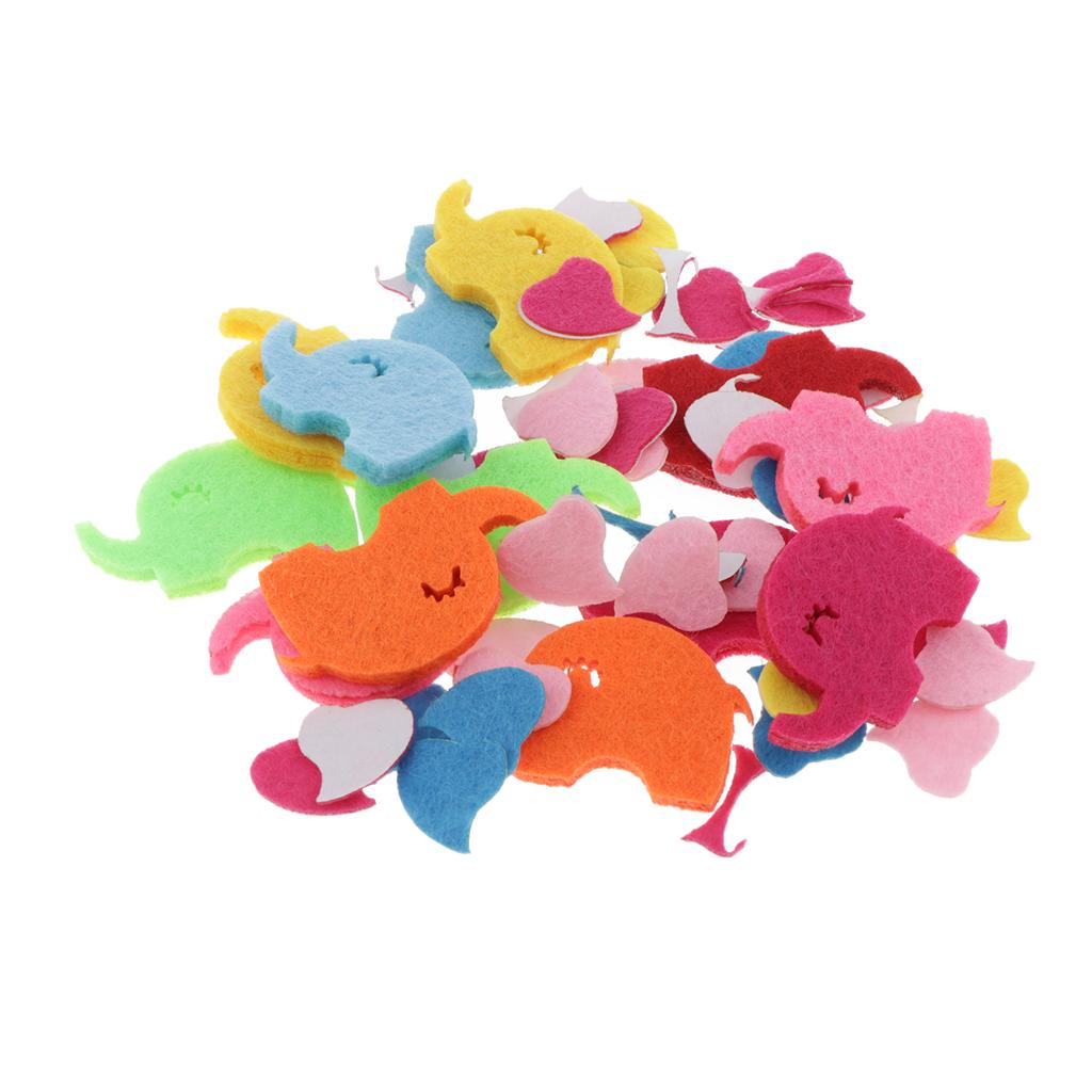 40 Cái/bộ Tai Voi Không Dệt Miếng Dán Appliques Huy Hiệu Thủ Công Xmas Decal Dán Tường