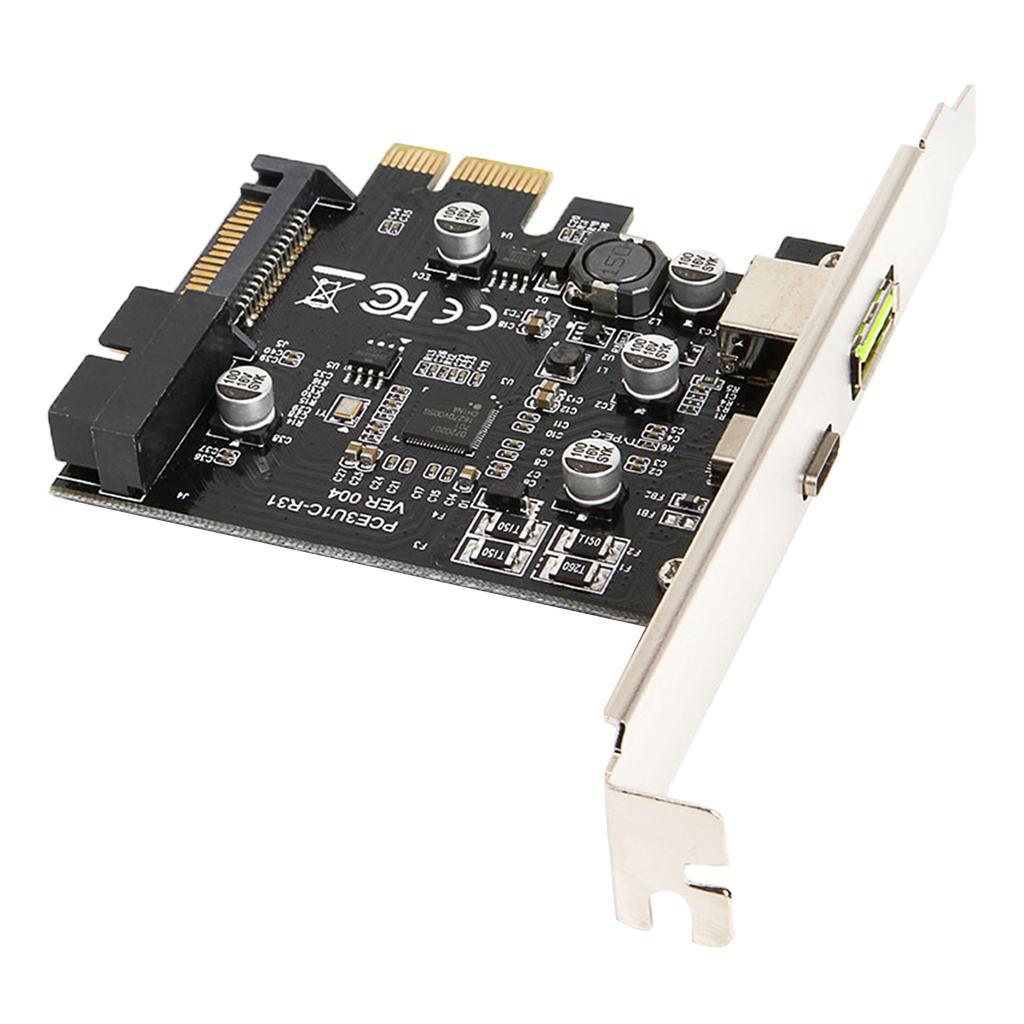 PCI-e To USB3.1 Type-C Expansion Card /  To USB 2.4A Fast Charge+19PIN