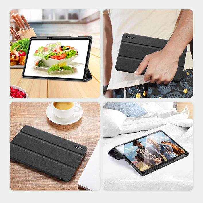 Bao da Samsung Tab S7 Fe Dux Ducis Domo chính hãng - Hàng Nhập Khẩu