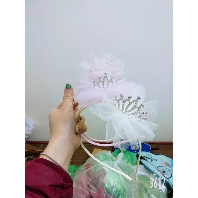 Bờm vương miện đính đá cho bé gái