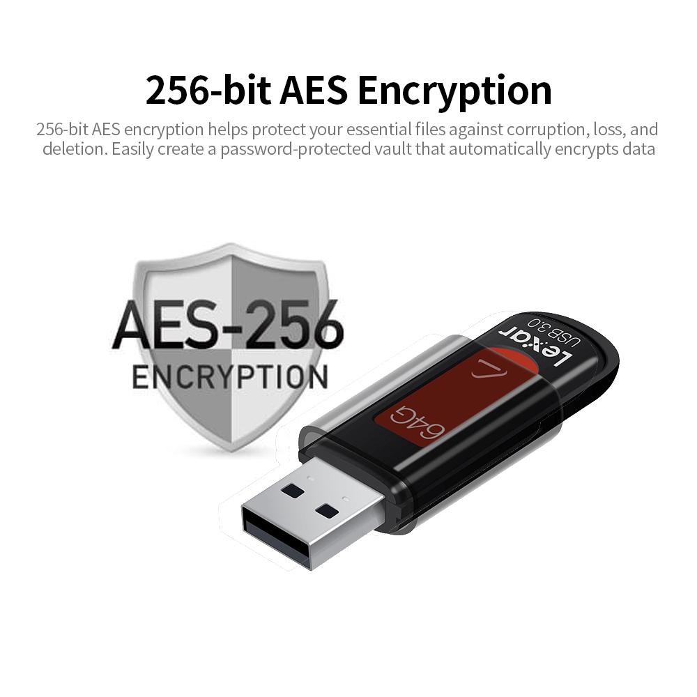 Ổ đĩa flash USB USB 3.0 Nắp trượt bảo vệ 256-bit AES Lexar S57
