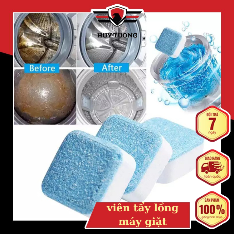 Viên Tẩy Lồng Máy Giặt Hộp 12 Viên Hàng Nội Địa Trung Quốc , vệ sinh cực mạnh cặn bám, khử mùi diệt khuẩn hiệu quả