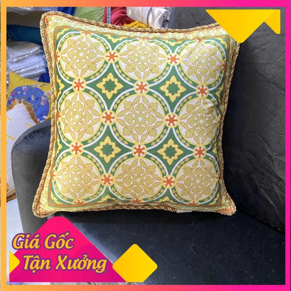 Gối Tựa Lưng Gối Tựa Sofa, Gối Vuông Trang Trí Hoa Văn Hiện Đại Kích Thước 45x45cm