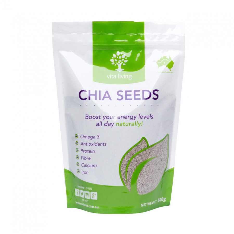 Hạt Chia Úc Trắng Vitaliving Chia Seeds 250g