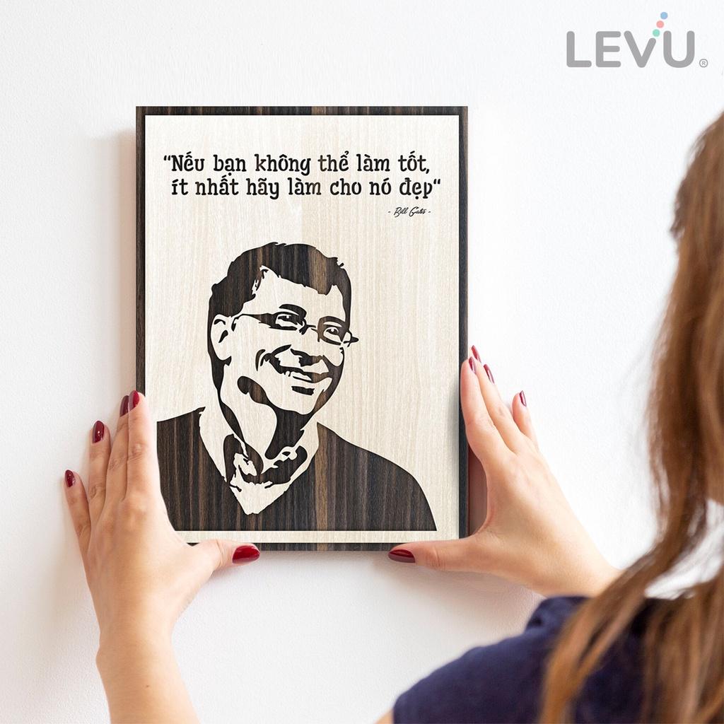 Tranh treo tường khắc chữ câu nói hay của Bill Gates LEVU NT04