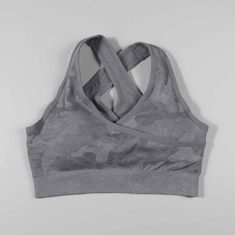 Phụ Nữ Cam Phối Liền Mạch Áo Ngực Thể Thao Hàng Đầu Chéo Lưng Đệm Yoga Áo Thể Dục Dạng Crop Top Nữ Thể Thao Yoga Push Up áo Ngực Thể Thao