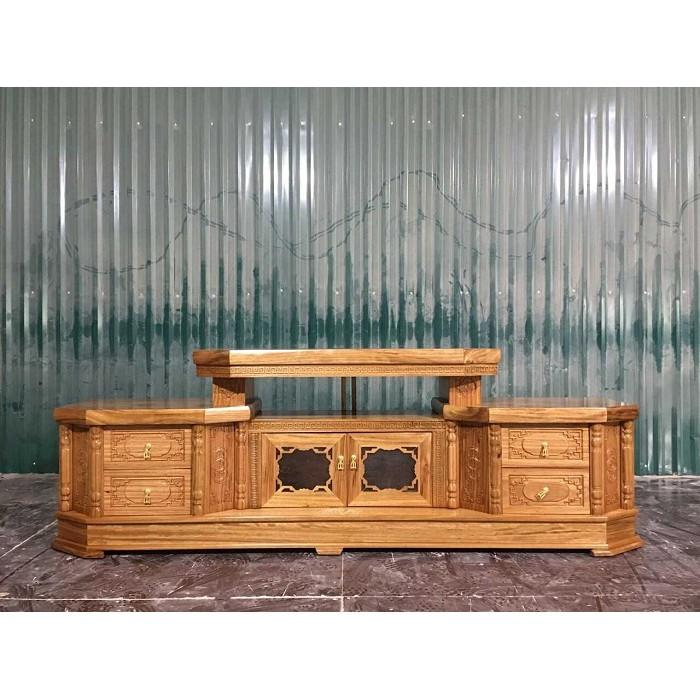 Kệ tivi Vát Cạnh gỗ Hương Xám