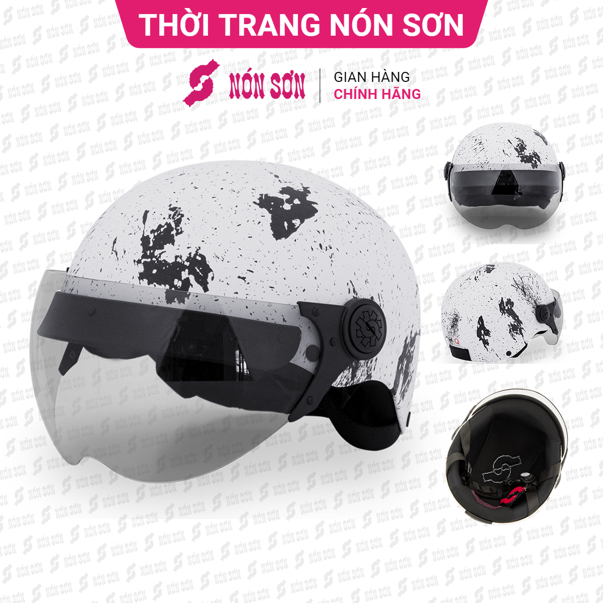 Mũ bảo hiểm có kính NÓN SƠN chính hãng KP-TR066