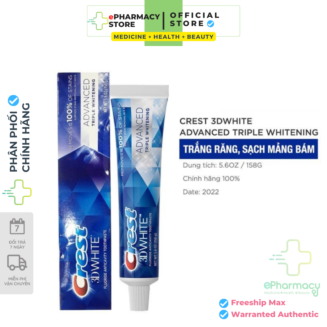 Kem đánh răng Crest 3D White trắng răng ePharmacy