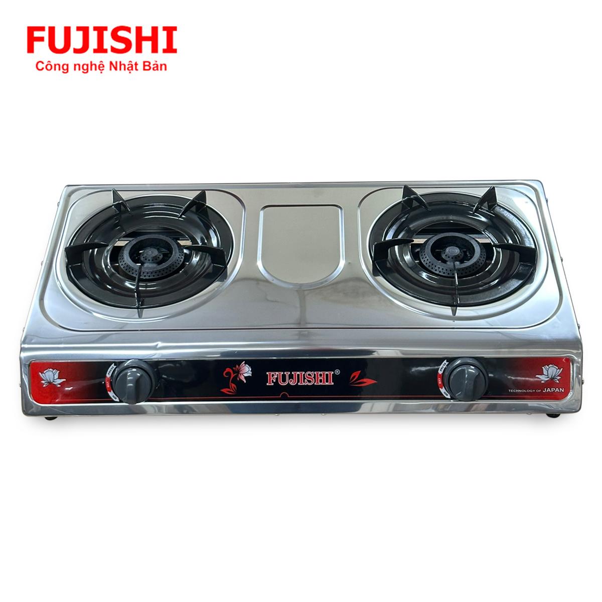 Bếp gas INOX FUJISHI FJ-330IN - ĐIẾU GANG ĐÚC LỬA LỚN - Đun nấu nhanh + Tiết kiệm gas - Hàng chính hãng