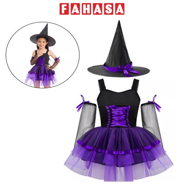 Bộ Váy Phù Thủy Hóa Trang Halloween Bé Gái - Size M - Nuan Nuan G0195C