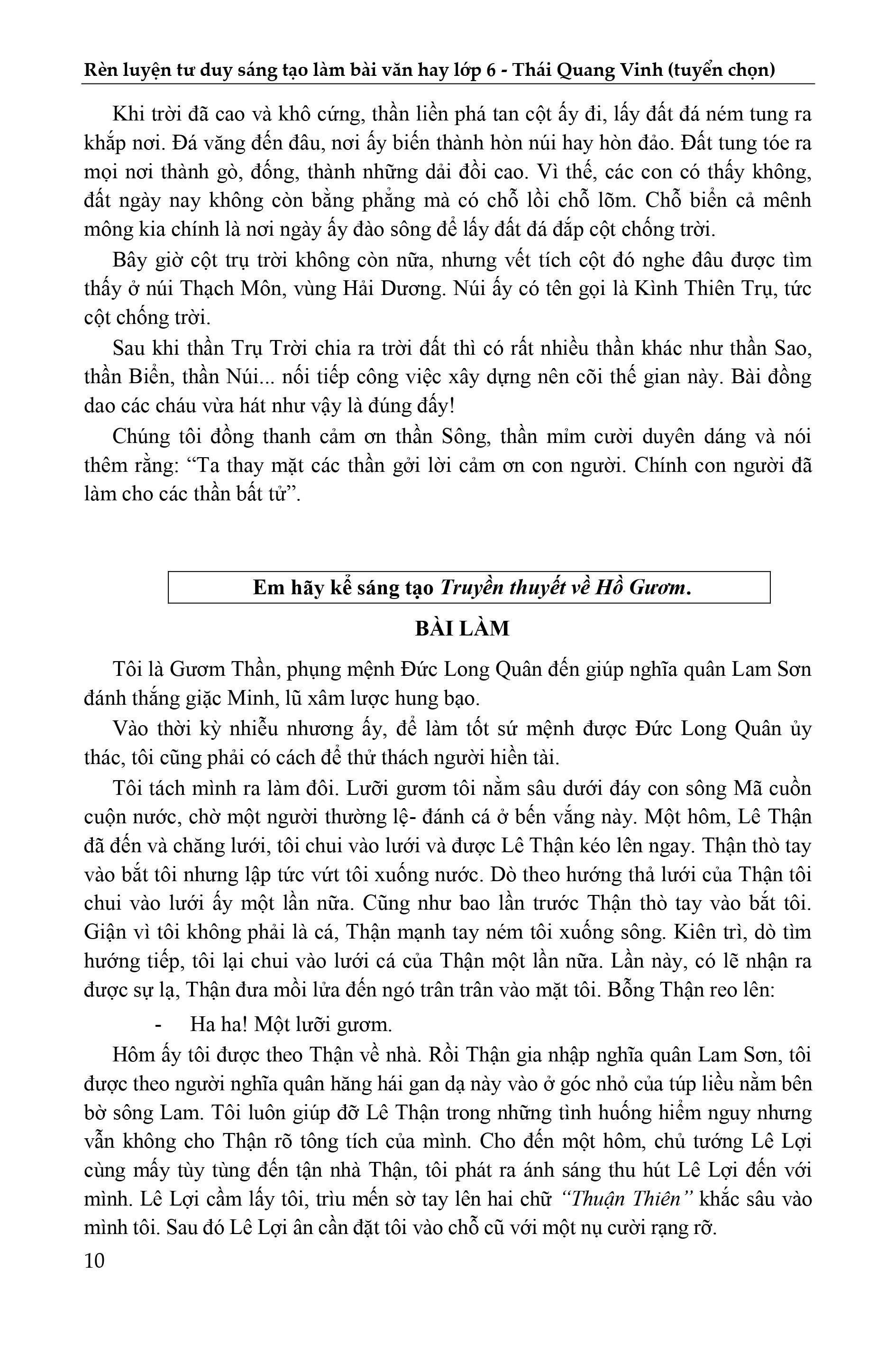 Rèn Tư Duy Sáng Tạo Làm Bài Văn Hay 6