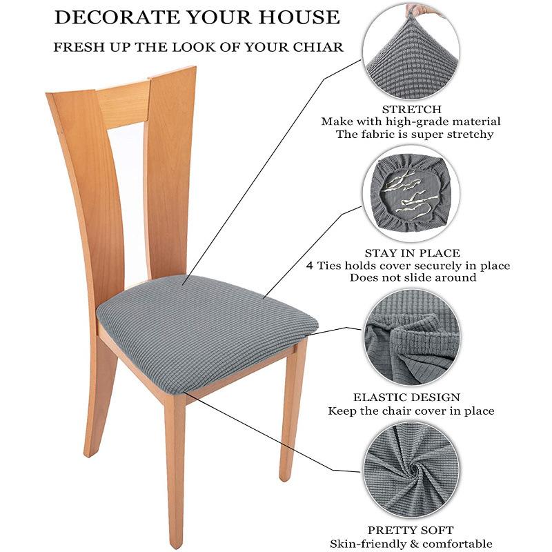 Ghế Ghế Jacquard kéo dài, đệm ghế có thể tháo rời , màu xám nhạt