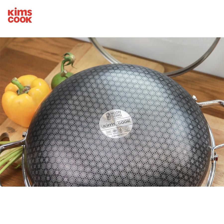 Chảo chống dính 2 mặt sâu lòng inox 304 BLACKCUBE KimsCook dòng noonsong 3 lớp đúc liền đáy liền cào không xước,siêu bền