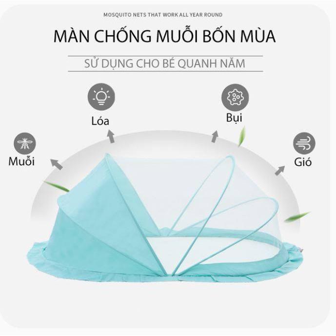 MÙNG NGỦ CHỐNG MUỖI CÔN TRÙNG CÁCH ÂM XẾP GỌN CHO BÉ CAO CẤP BABYBOO Size L