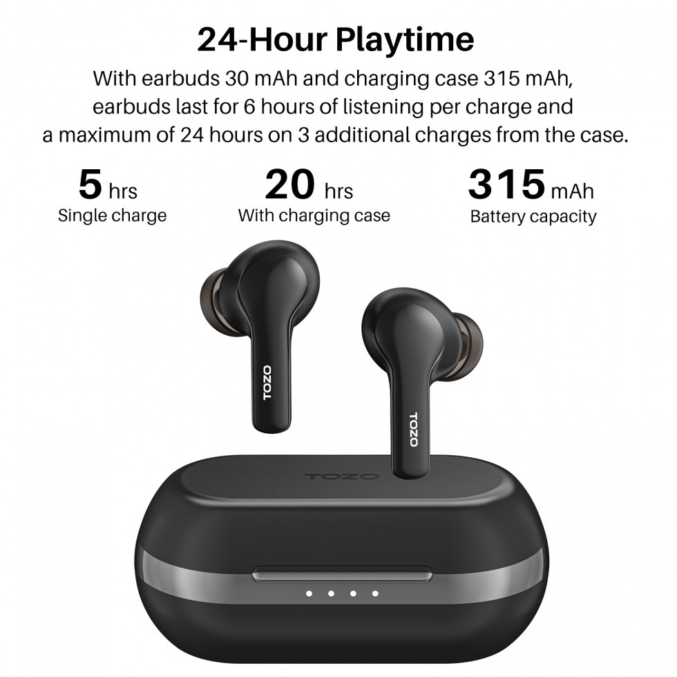 Tai nghe nhét tai không dây TOZO Agile Pod A2S , Tai nghe Bluetooth 5.3, Tai nghe True Wireless, TWS, chống nước IPX5 Hàng chính hãng