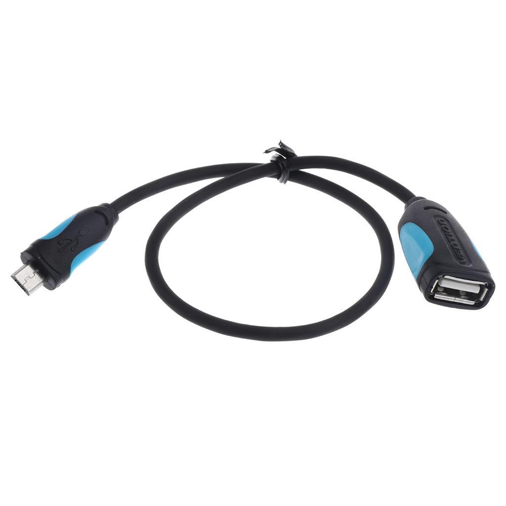 Micro USB Male to USB Female Converter OTG Adapter Cable Cord 25cm