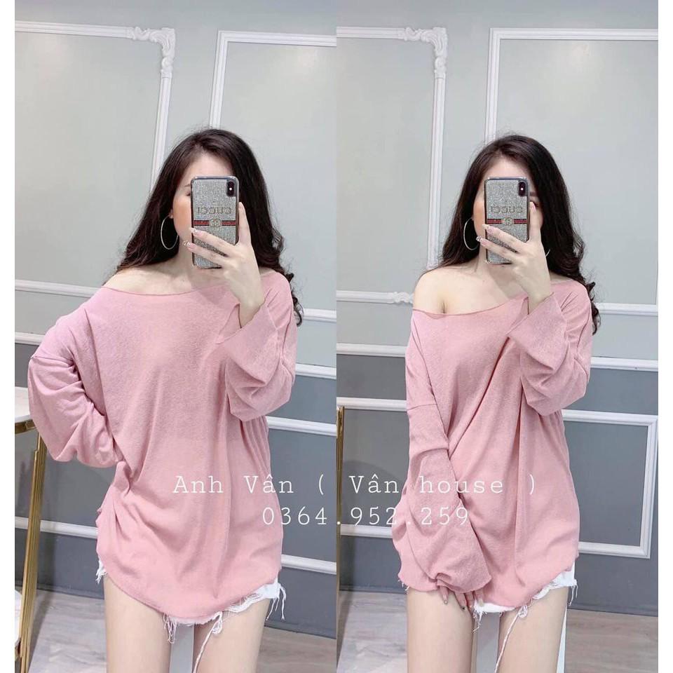 Áo lệch vai chất cotton giấy xinh