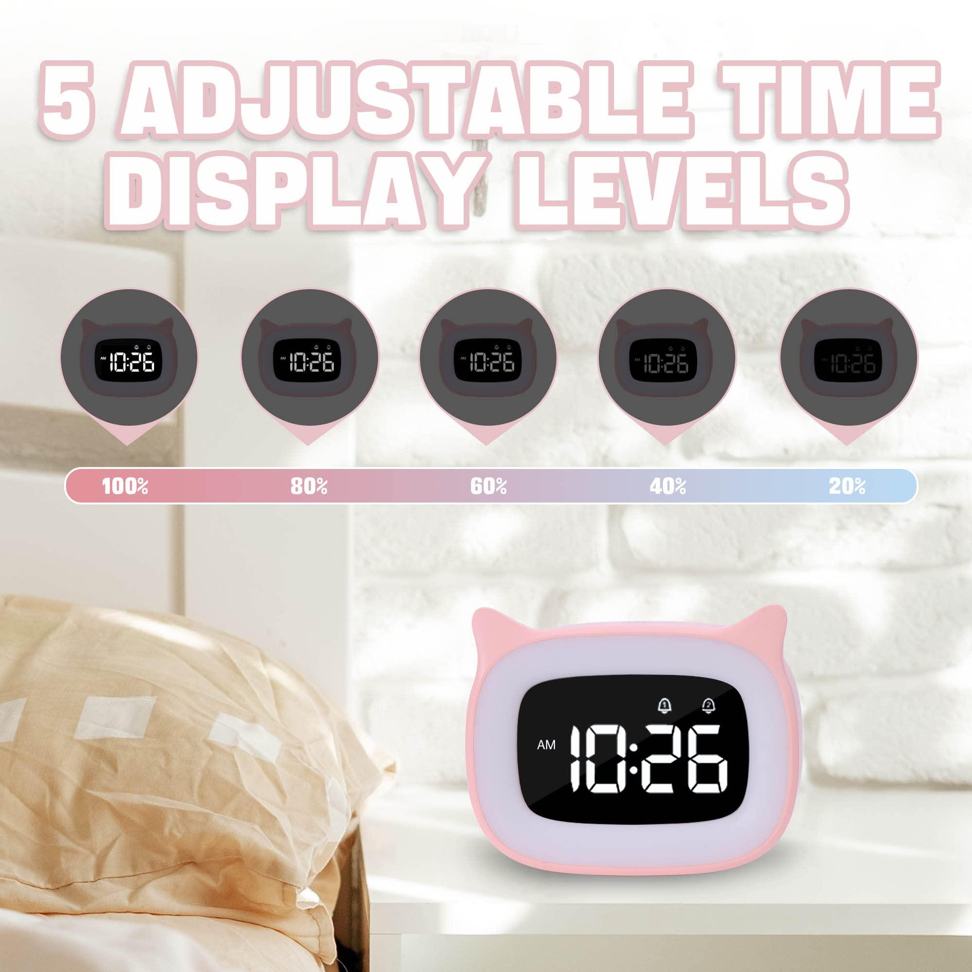 Đồng hồ báo thức kỹ thuật số, đồng hồ báo thức, đồng hồ báo thức với ánh sáng, đồng hồ báo thức cho trẻ ánh sáng đèn LED