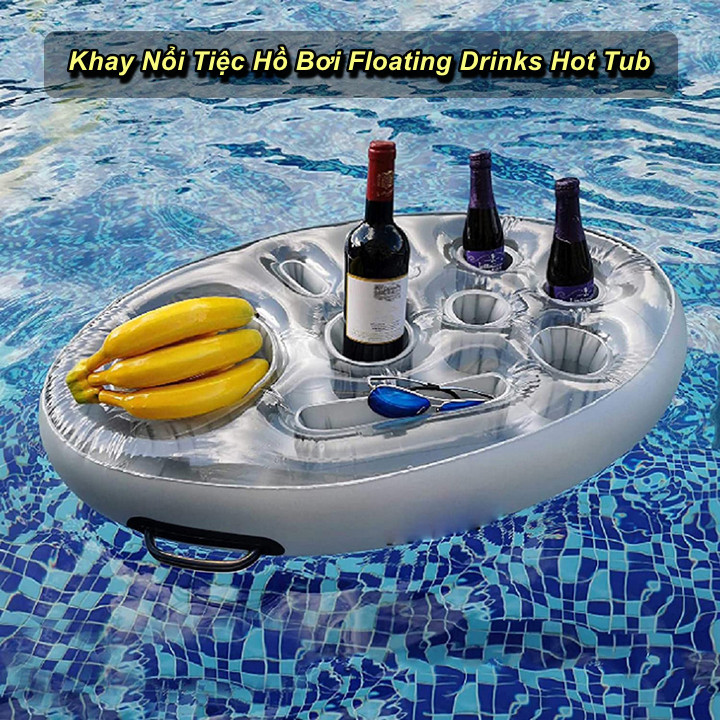 Khay Nổi Tiệc Hồ Bơi Floating Drinks Hot Tub Đựng Đồ Ăn Nước Uống - Home and Garden