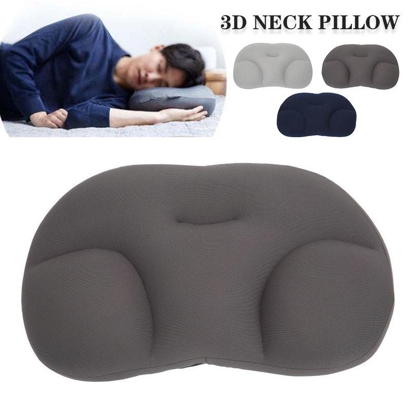 3D Gối Cổ Sáng Tạo Đầu Cổ Còn Lại Giấc Ngủ Sâu Đệm Không Khí Giảm Áp Lực Gối Có Thể Giặt Áo Gối Nhà Dệt