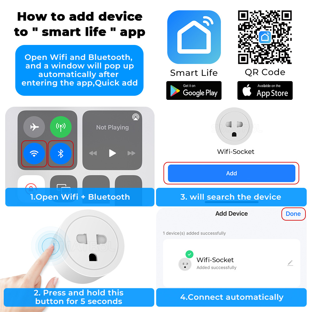 Ổ cắm điện thông minh Vinetteam BSD58 16A kết nối wifi 3G 4G zigbee dùng App Smart life hoặc TUYA hẹn giờ bật tắt điều khiển bằng giọng nói - hàng chính hãng