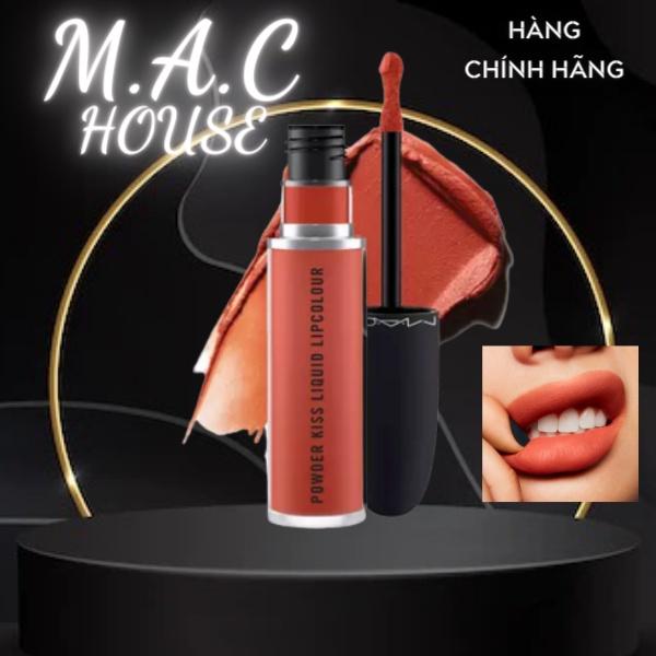 Son Kem MAC 998 Powder Kiss Liquid Lipcolour Màu, Sorry Not Sorry Cam Cháy
