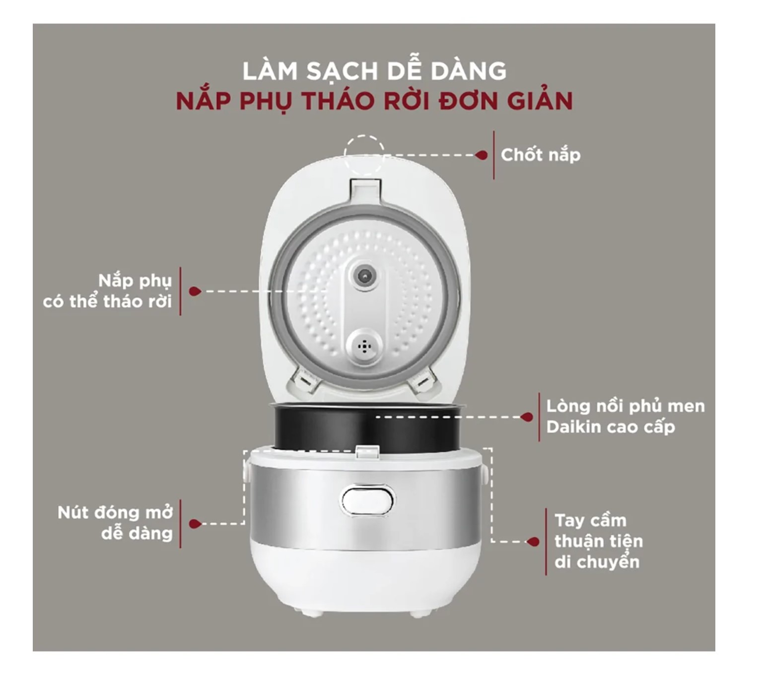 Nồi cơm điện tử 1.08L Cuckoo CR-0690F/SIWH - Màu trắng, Công suất 600W, 12 menu - Hàng chính hãng - Bảo hành 24 tháng