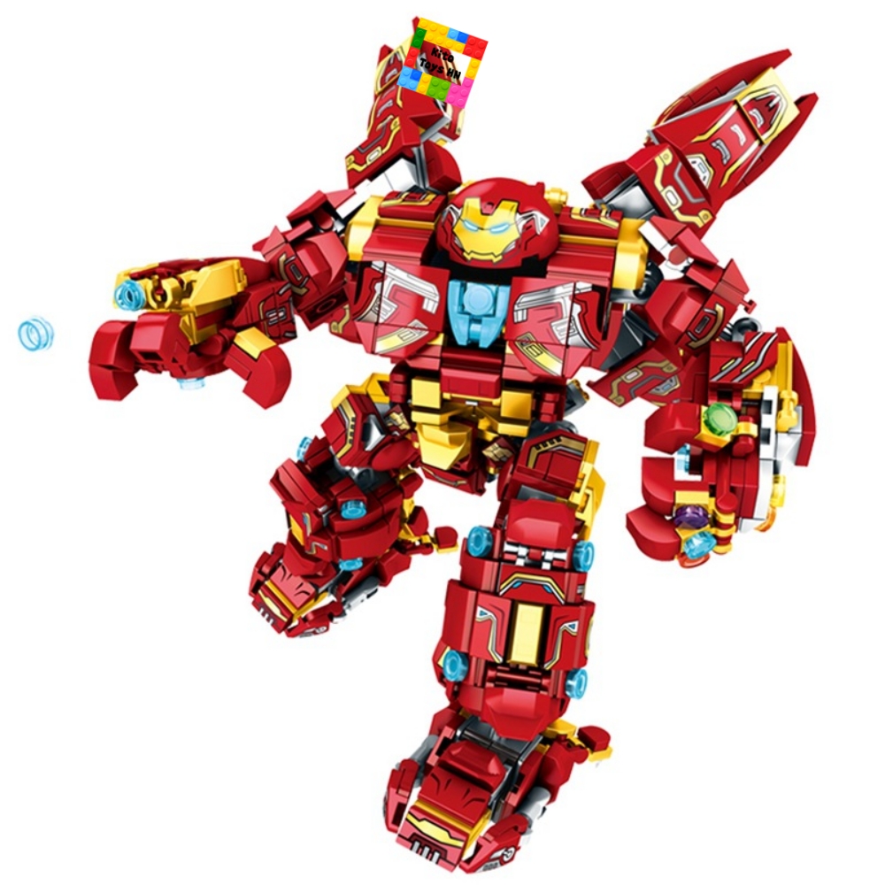 Đồ Chơi Lắp Ráp Robot Hulkbuster Xếp Hình Người Máy Mech Siêu Anh Hùng 820 Chi Tiết Cho Trẻ Từ 6 Tuổi