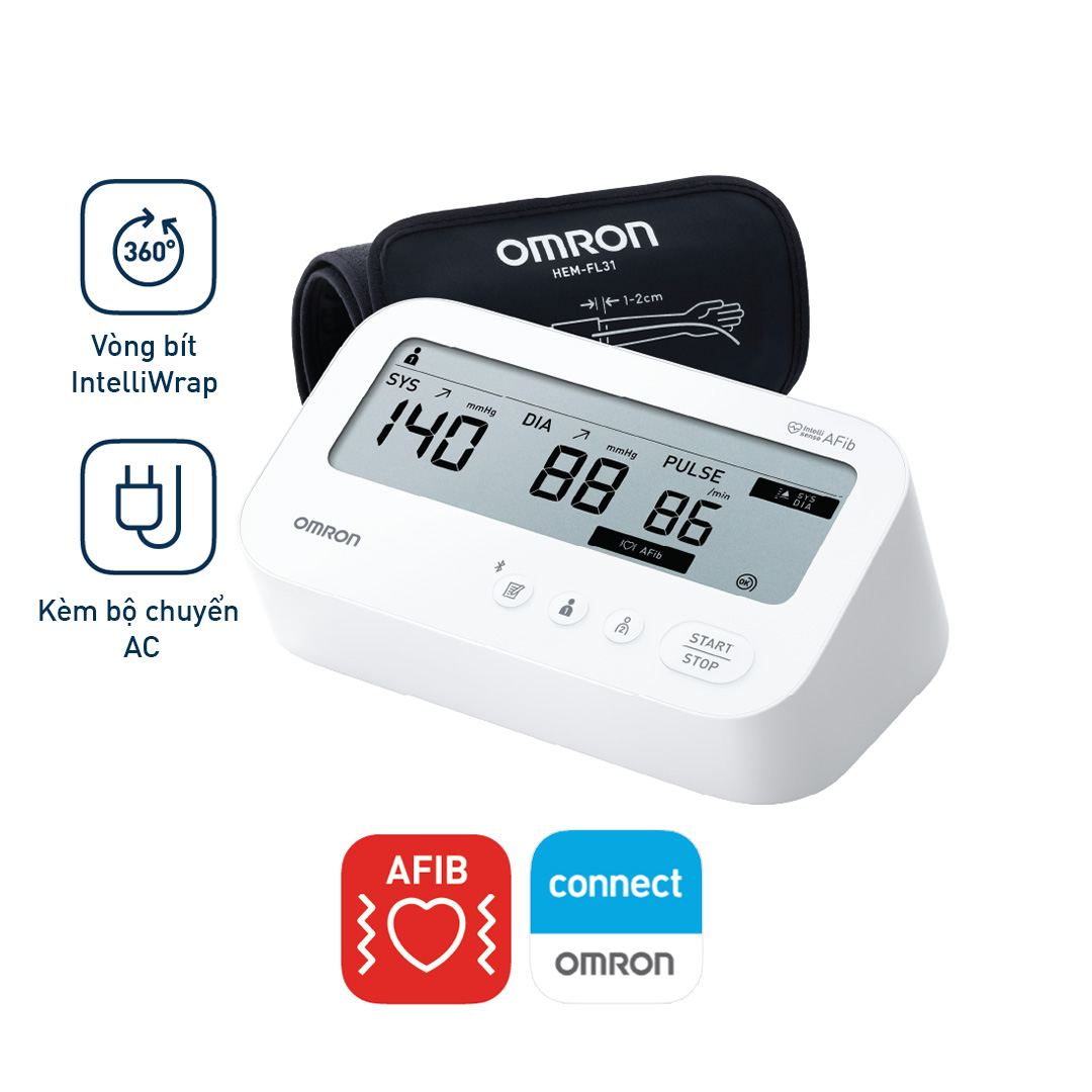 Máy đo huyết áp bắp tay IQ BT OMRON HEM-7194T1-FL hàng chính hãng