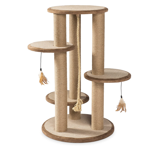 Trụ cào móng cho mèo CAO 92cm bằng GỖ - cat tree cho mèo leo trèo rất phù hợp với bé mèo năng động, tò mò CT031