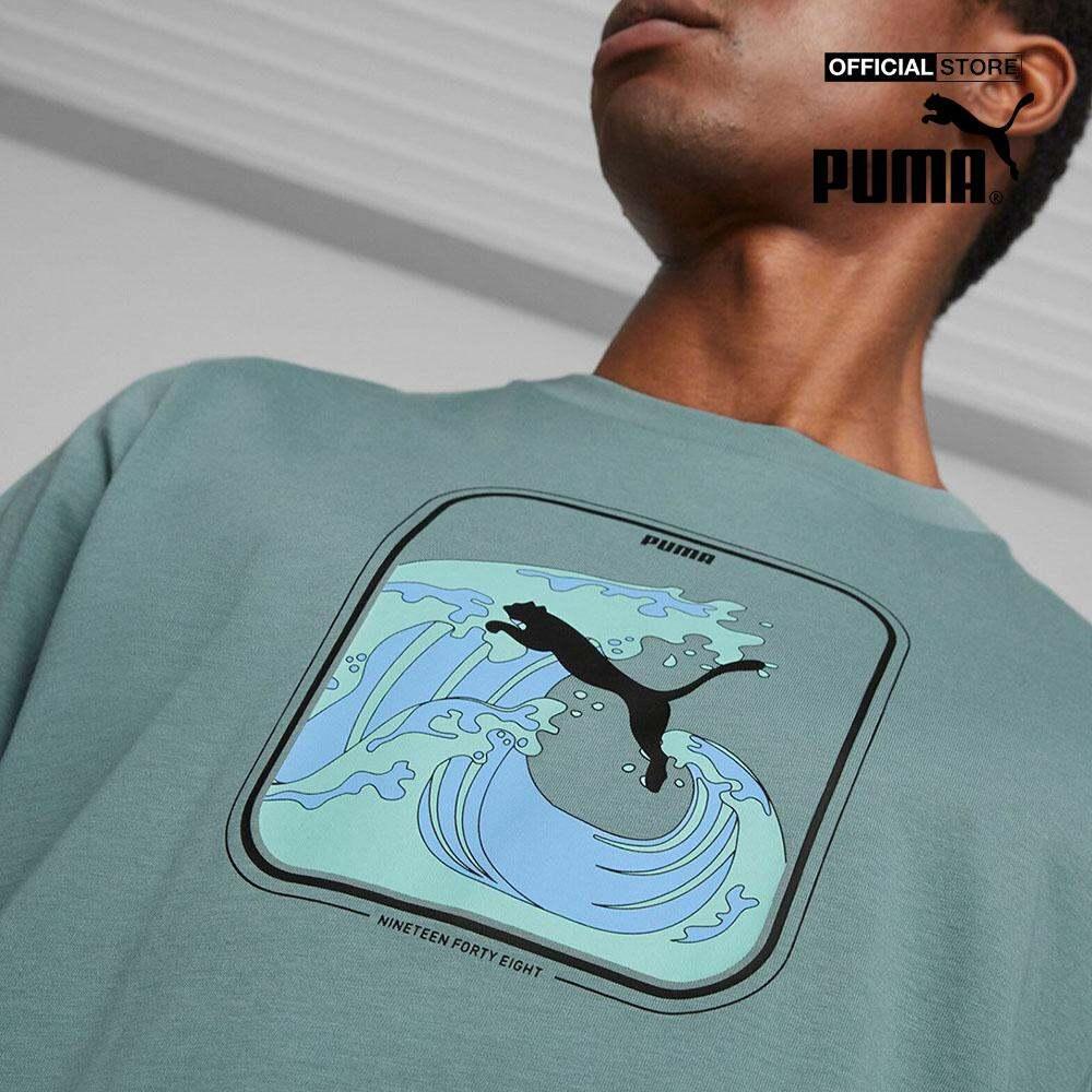 PUMA - Áo thun nam cổ tròn tay ngắn GRAPHICS Wave 674483