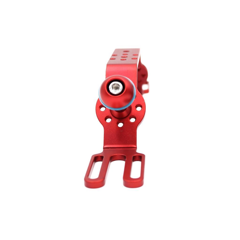 Aluminum Alloy CNC DSLR Camera Handle Grip Stabilizer Hand Grip Mount with Ball Head - Red