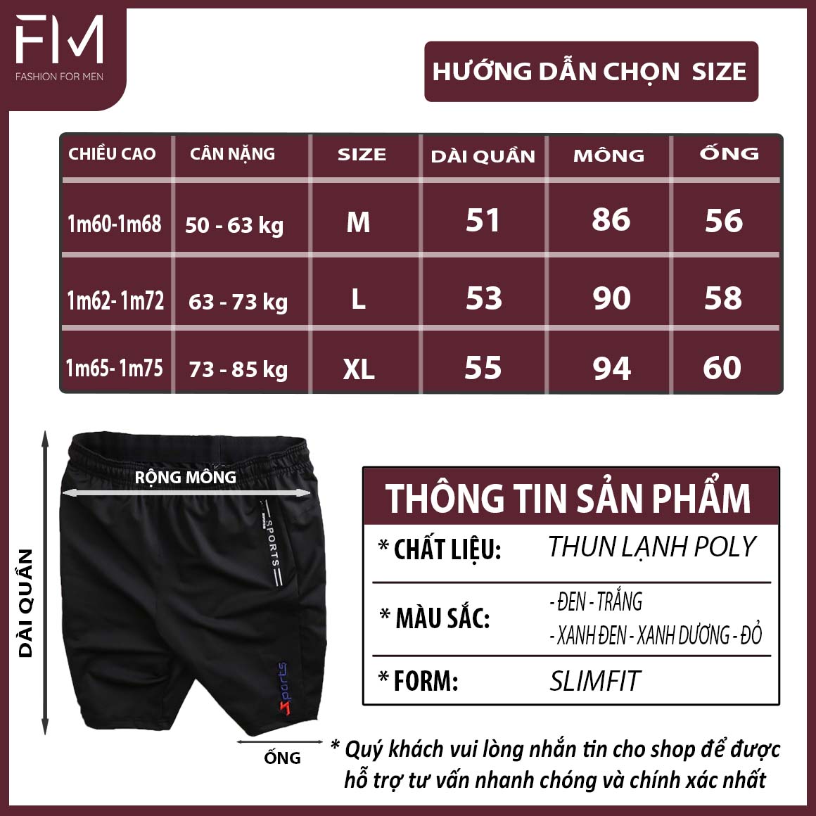 Quần short nam thể thao thun lạnh cao cấp thoải mái, năng động, trẻ trung – FORMEN SHOP – FM1PS090