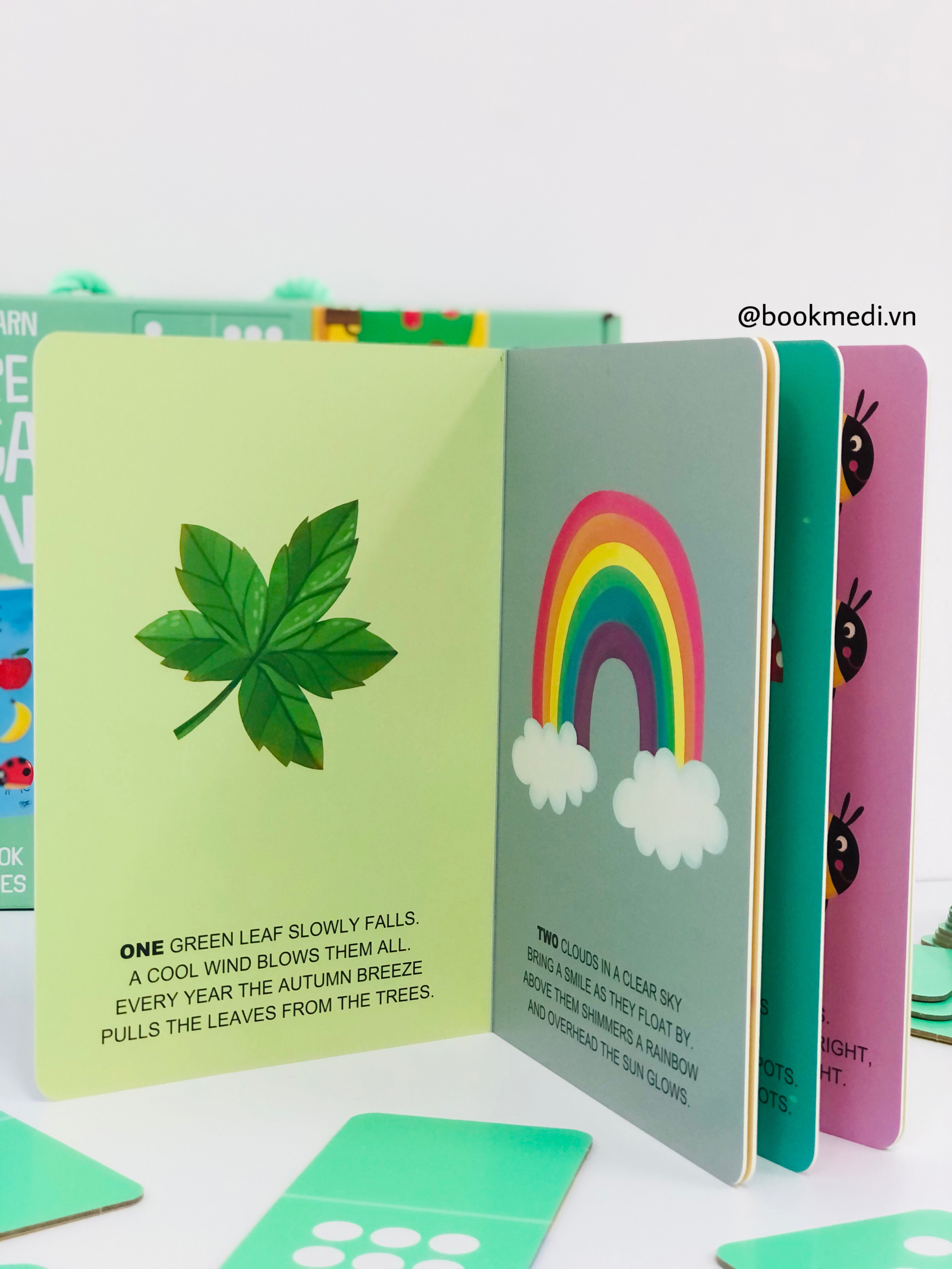 Bộ đồ chơi domino kèm sách cho bé 3+ học số và tiếng anh Mega Domino Nature