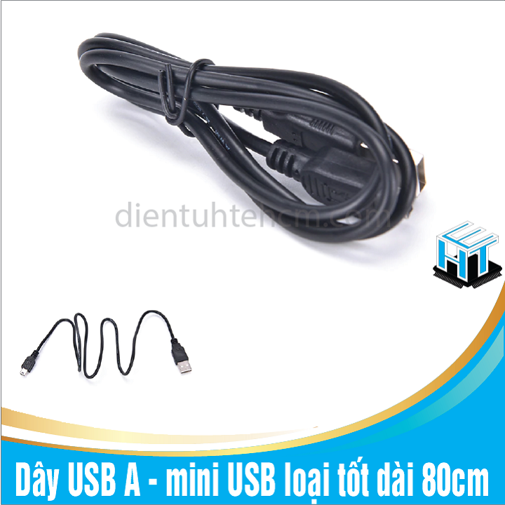 Dây USB A - mini USB loại tốt dài 80cm