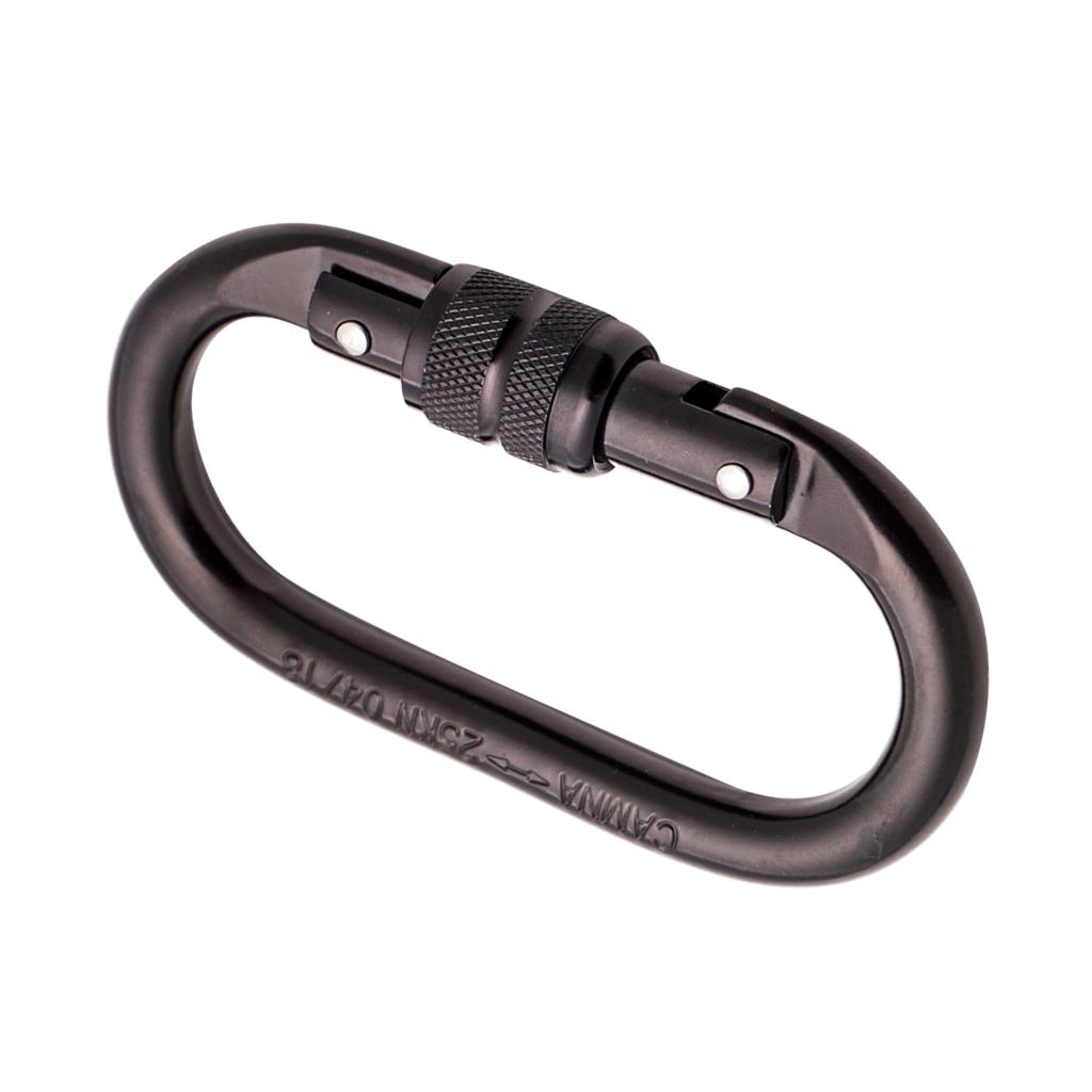 Oval-Shape 25KN Screw Locking Carabiner Rock Climbing Rappelling Rescue Equipment 110 X 60mm