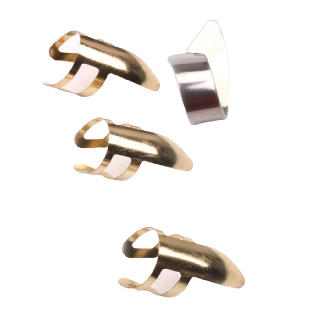 4pcs Guitar Finger Picks Plectrums Finger Picks & Thumb Pick Set Guitar Kits